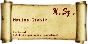 Matias Szabin névjegykártya